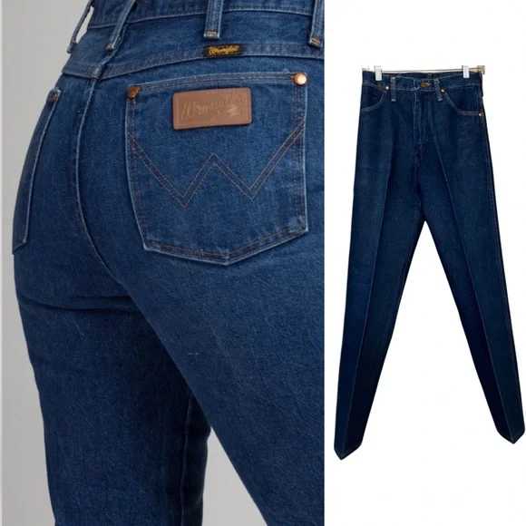 Vintage 90s Wrangler Jeans High Rise Straight Leg 28” Waist 30” Inseam 28 x 30 - Picture 2 of 15